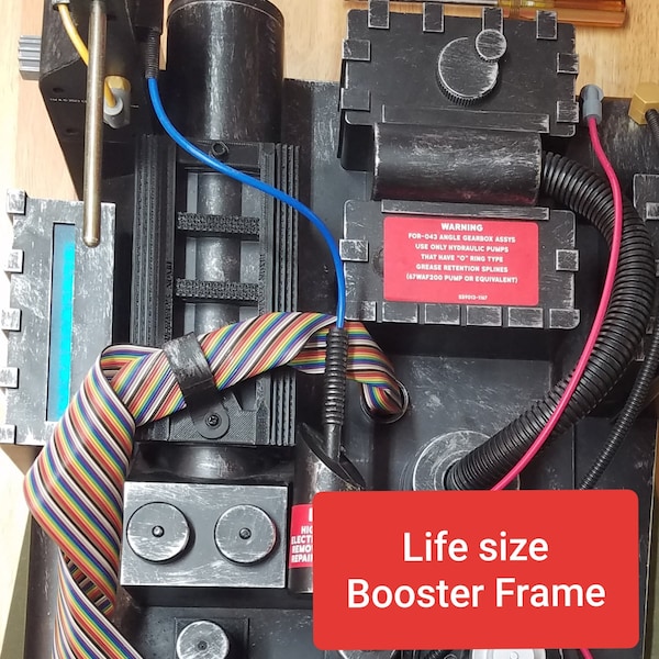 Life Size Spirit Proton Pack 2023, MODS, 3D printed BOOSTER FRAME !! ladder Black Pla plus Easy fix  Made by Chris Bosh Props