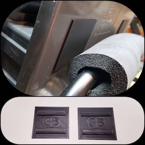 Juego de dos tapas para los orificios de la correa, impresas en 3D a medida para la mochila de protones de Cazafantasmas: El Legado de Hasbro - Fabricadas por Chris Bosh Props