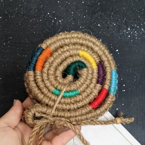 Handpan Braid: Jute Protective Accessory, Colorful Detail