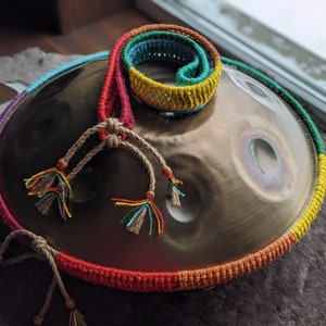 Rainbow braid for handpan