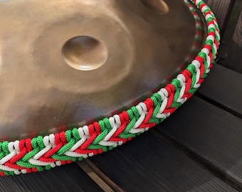 Macrame Handpan accessory Rim Braid Rainbow Synthetic Protective Rope