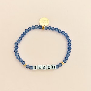Pulsera personalizada con palabras Grotto • Nombre delicado personalizado • Regalo de amistad apilable • Pulsera de cuentas con letras con palabras, nombres o iniciales