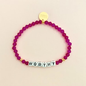 Pulsera personalizada con letras de amor • Nombre delicado personalizado • Regalo de amistad apilable • Pulsera de cuentas con letras, palabras o iniciales
