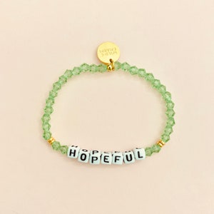Pulsera personalizada con palabras de Edén • Nombre delicado personalizado • Regalo de amistad apilable • Pulsera de cuentas con letras con palabras, nombres o iniciales