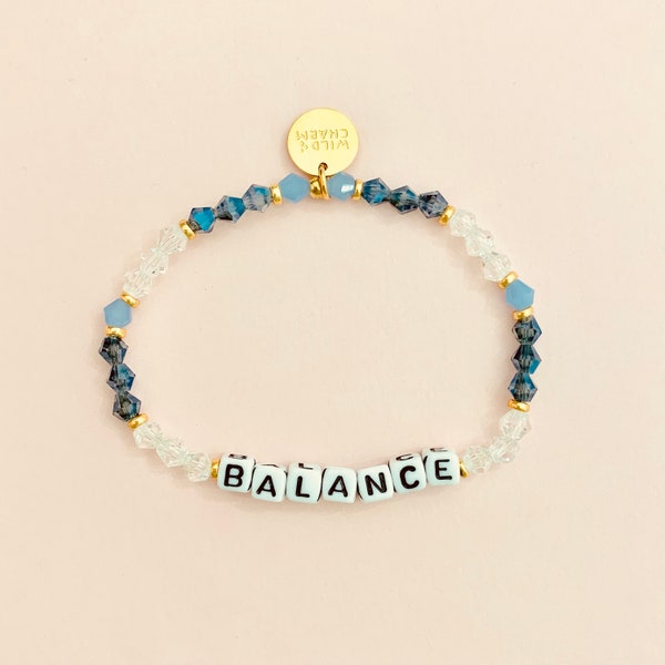 By The Sea Custom Word Bracelet • Personalized Dainty Name • Stacking Friendship Gift • Word, Name or Initials Letter Bead Bracelet