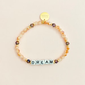 Pulsera personalizada con palabra de Marruecos • Nombre delicado personalizado • Regalo de amistad apilable • Pulsera de cuentas con letras con palabras, nombres o iniciales