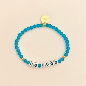 Pulsera personalizada con la palabra Sky • Nombre delicado personalizado • Regalo de amistad apilable • Pulsera de cuentas con letras con palabras, nombres o iniciales