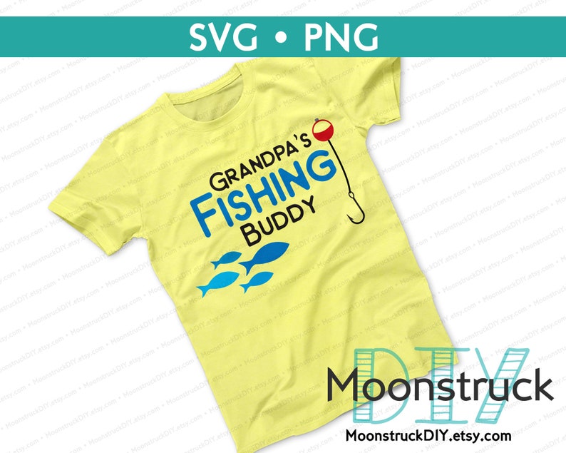 Download Grandpa's Fishing Buddy Cricut SVG | Etsy