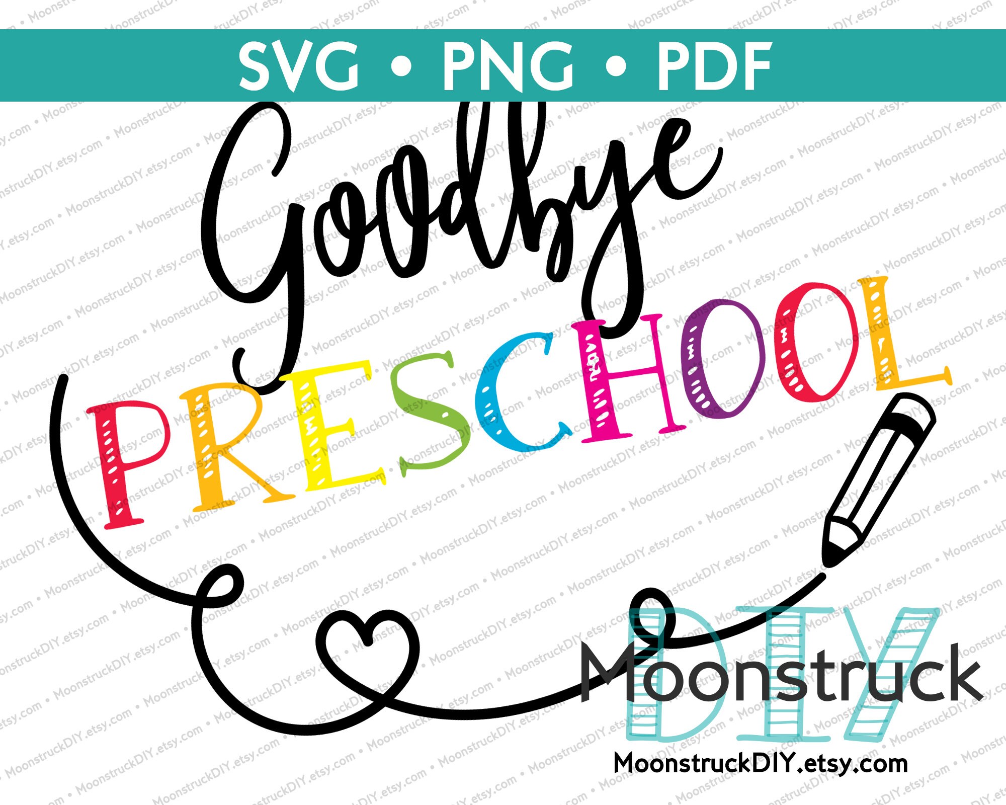 Download Goodbye Preschool Last Day of School SVG | Etsy