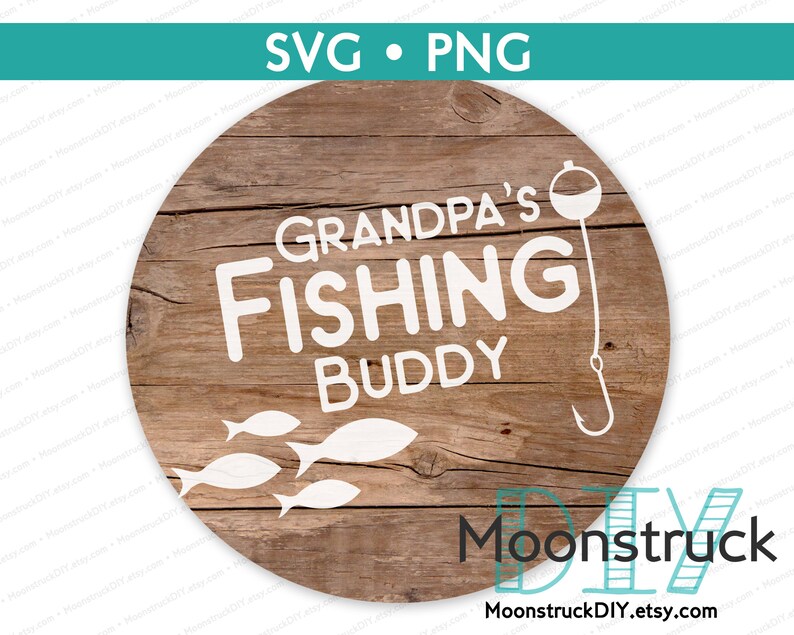 Download Grandpa's Fishing Buddy Cricut SVG | Etsy