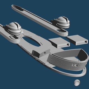 Austausch von Detail-Teilen für AMT 1000 Scala Excelsior/Enterprise B Model Kit STL