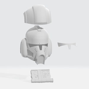 Inspired by Clone Wars Pilot Helmet 3D Print File STL