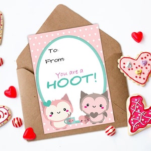 Printable Classroom Owl Valentine&#39;s Day Cards, Cute Owl Valentine&#39;s Day Cards