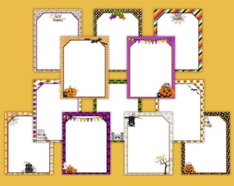 Halloween Letter Writing Set, Pen Pal Kit, Halloween Stationary, Lined/Unlined, 8.5x11 Stationary, A5 Writing Set, 5x8 Printable Stationary