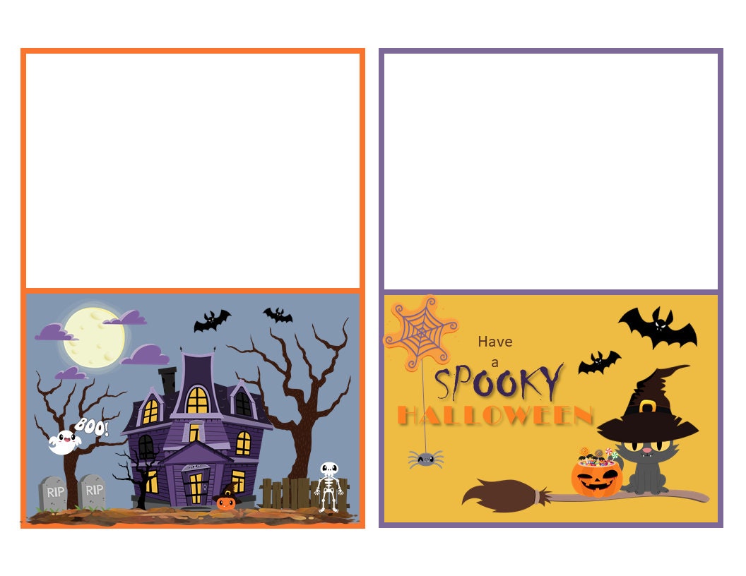 Halloween Note Cards | Etsy