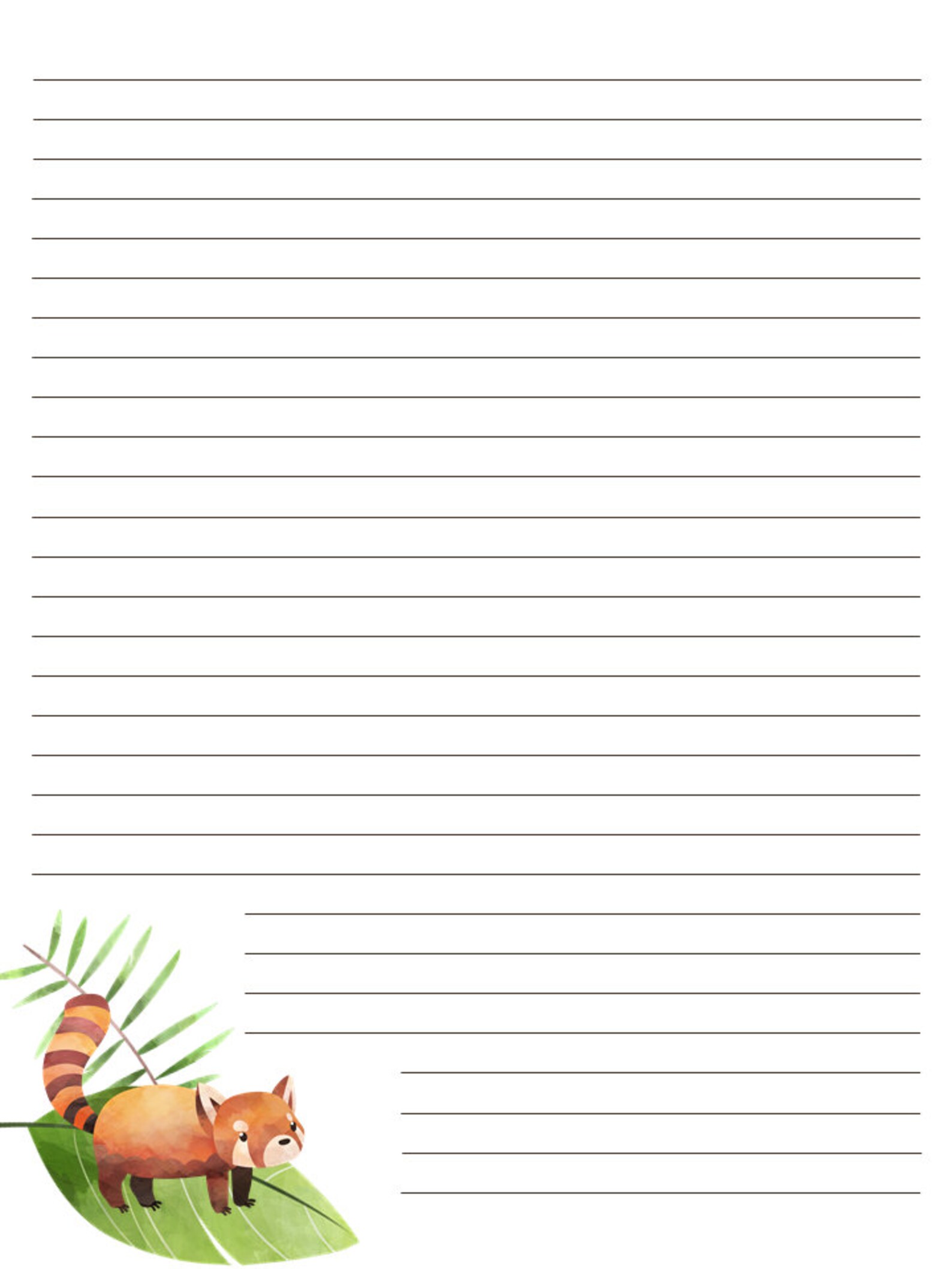 Cute Stationary Set/red Panda Paper/letter Writing Set Etsy