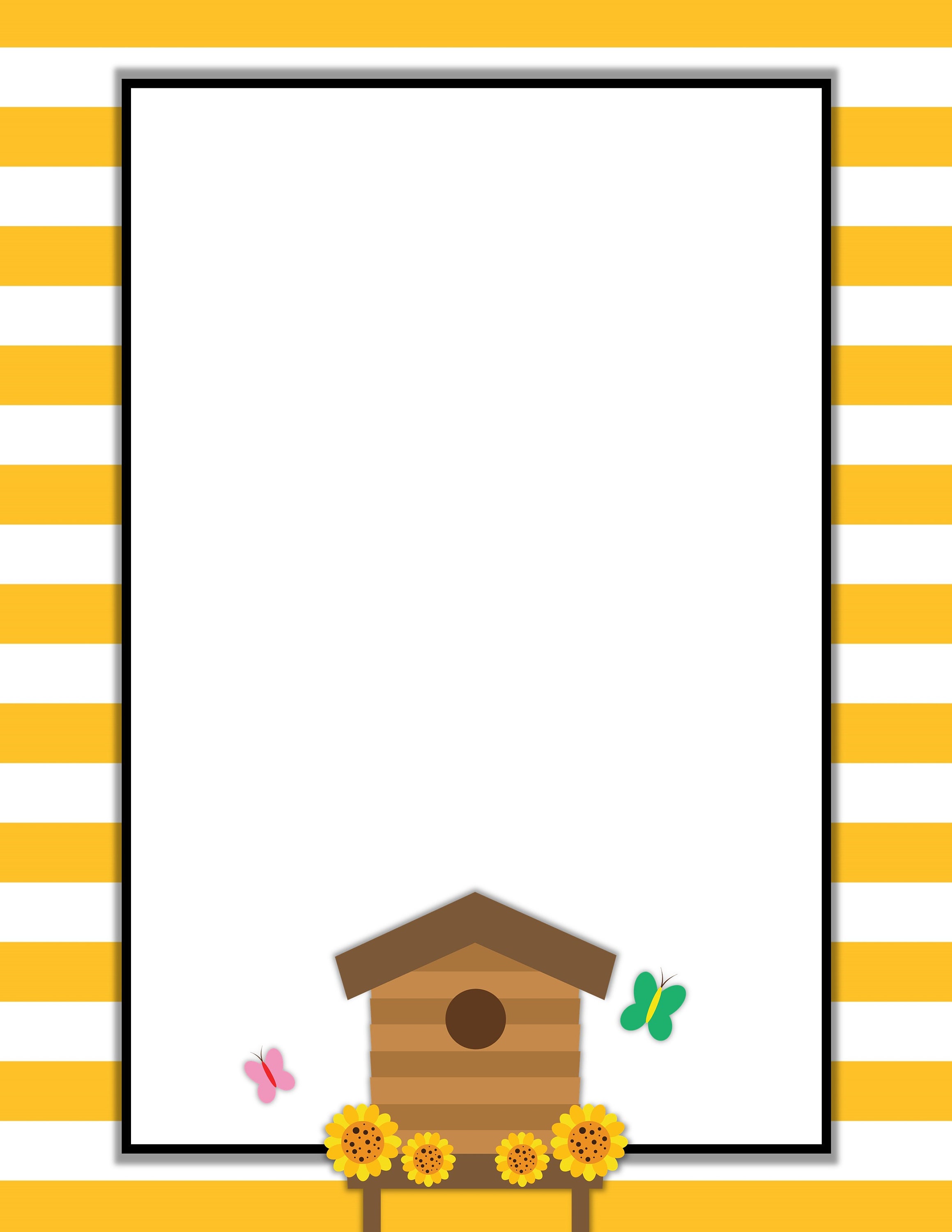 Bee Stationary Printable/honeybee Digital Paper Set/honey Bee Digital ...