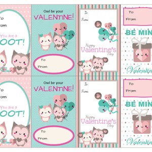 Classroom Owl Valentine&#39;s Day Cards, Preschool Valentines