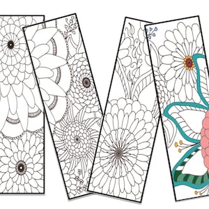 Marque-pages à colorier ~ signets et cartes imprimables à colorier ~ Cartes à colorier imprimables ~ Cartes pliables ~ Cartes vierges