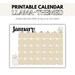 Llama Calendar Printable, Calendar for Kids, Llama Printables, Monthly ...