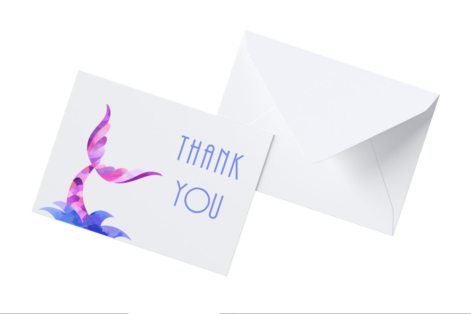 mermaid thank you cards mermaid thank you card printable etsy