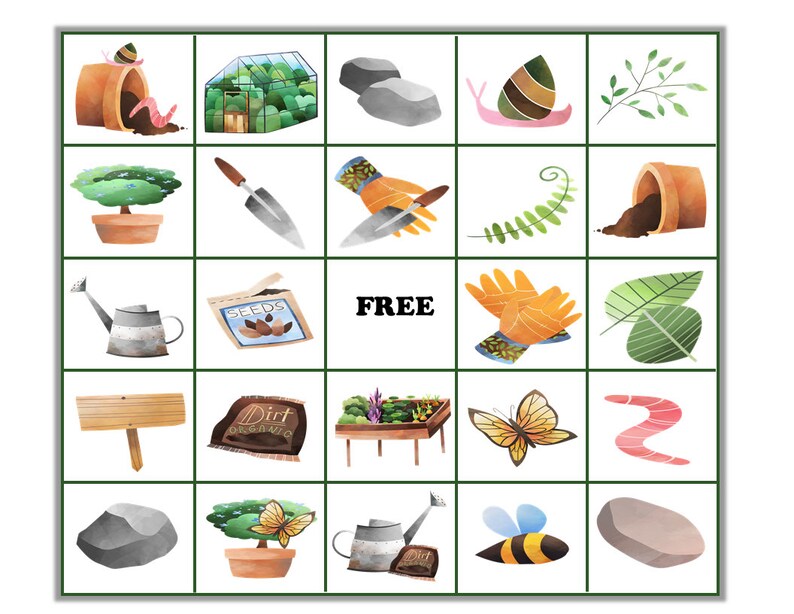 Printable Bingo Cards for Kids - Etsy