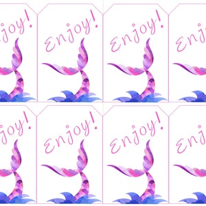 Mermaid Gift Tags-printable Mermaid Party Favors-mermaid Party Gift ...