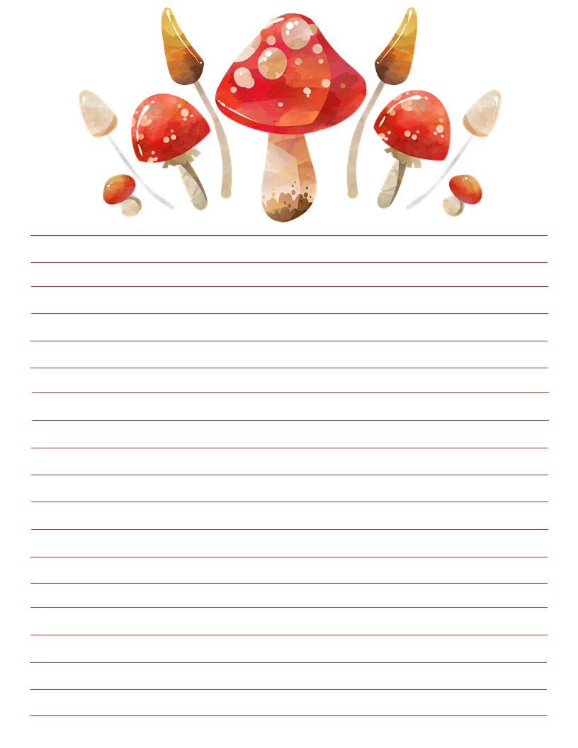 Wild Mushroom Stationary Set | Etsy