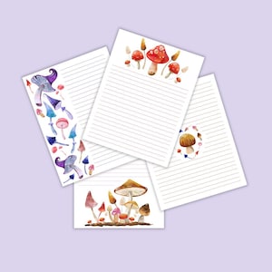 Wild Mushroom Stationary Set/Mushroom Watercolor/Mushroom Stationary