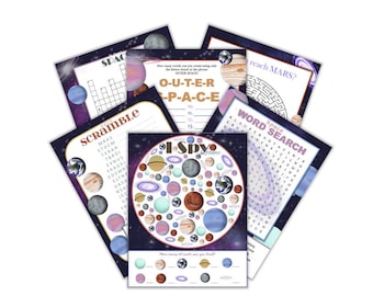 Outer Space Printables-Planet-Themed Game Pack