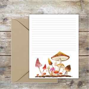 Mushroom Watercolor Stationary Kit/Woodland Stationery/Forest Stationery/Wild Mushrooms
