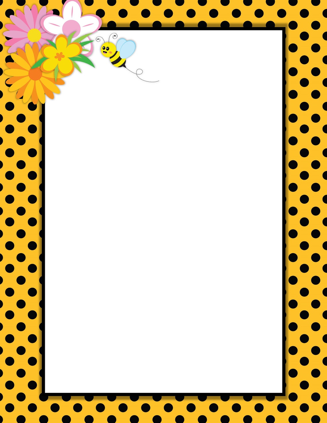 Bee Stationary Printable/honeybee Digital Paper Set/honey Bee Digital ...