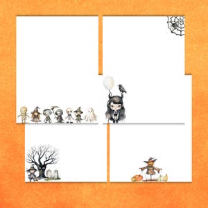 Gothic Halloween Briefpapier Set für Süßes oder Saures