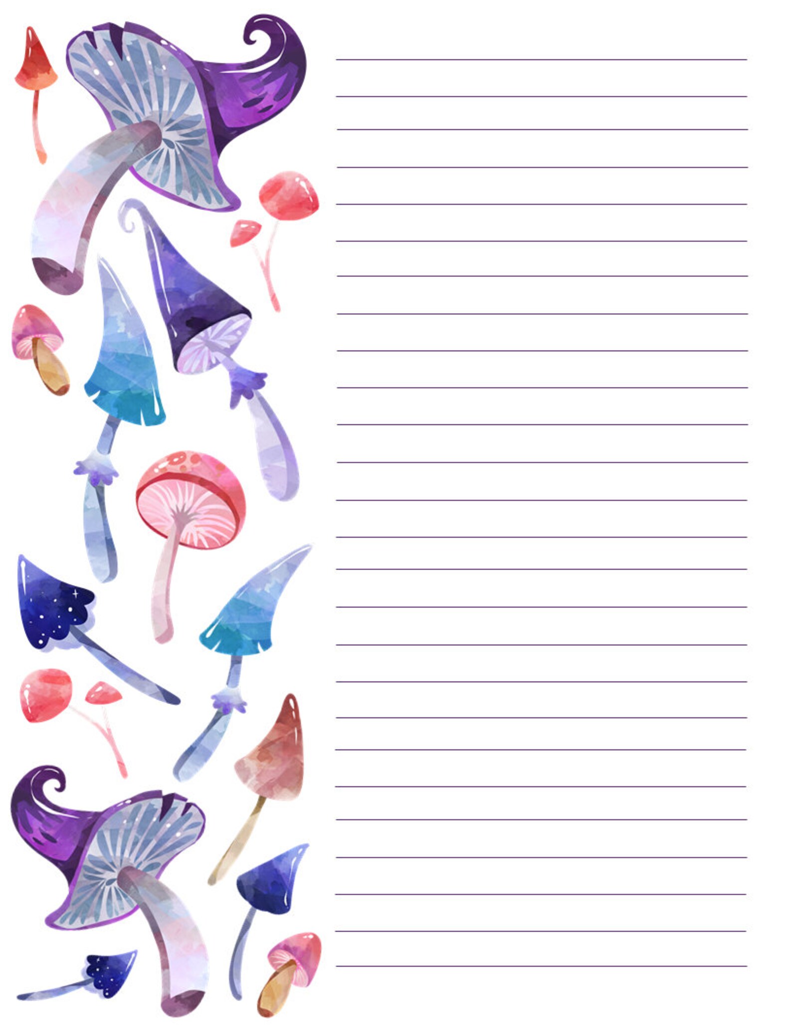 Wild Mushroom Stationary Set | Etsy
