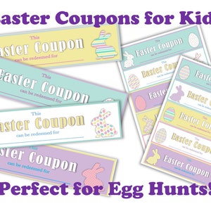 Easter Egg Filler ~ Easter Gift ~ Gift Coupons For Kids ~ Easter Egg Coupons Printable ~ Easter Egg Coupons For Kids