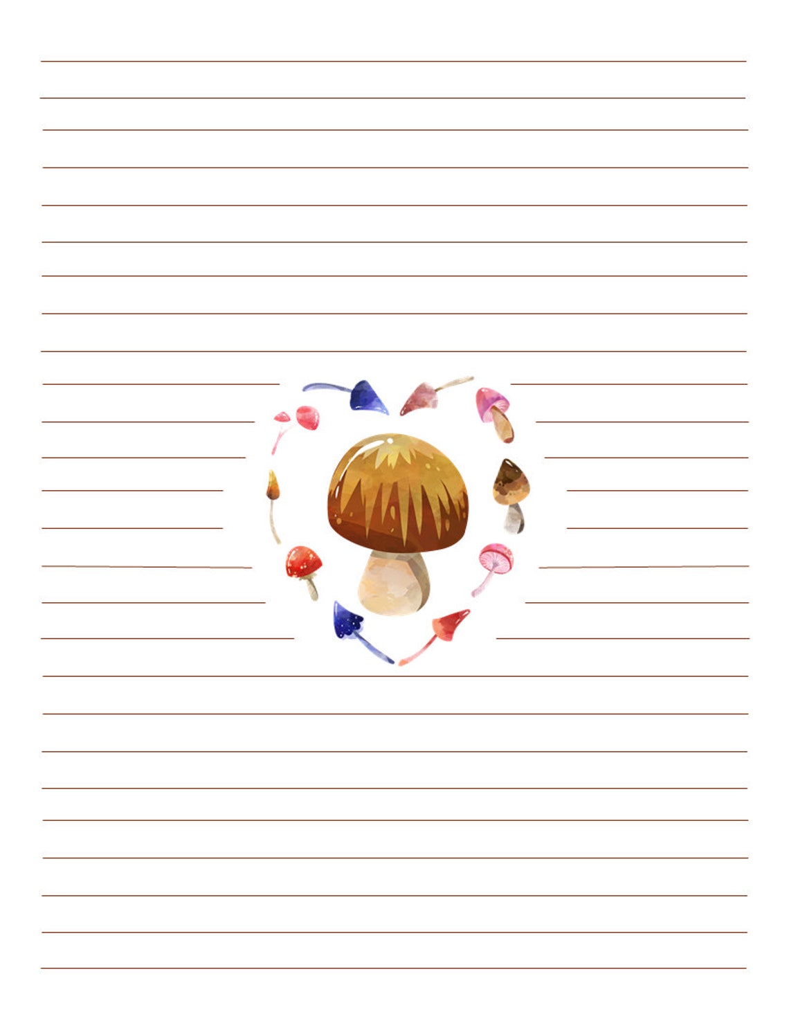 Wild Mushroom Stationary Set | Etsy