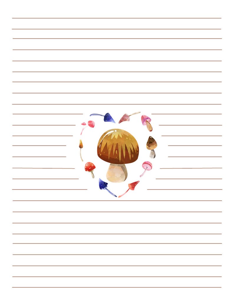 Wild Mushroom Stationary Set | Etsy