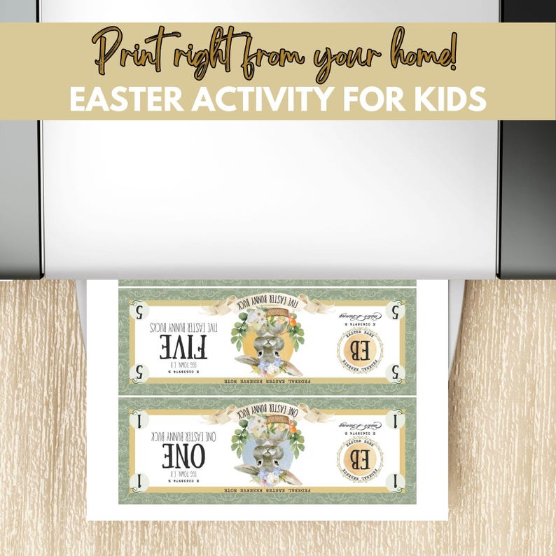Printable Easter Bunny Bucks: Play Money Rewards (PDF Download) - Etsy
