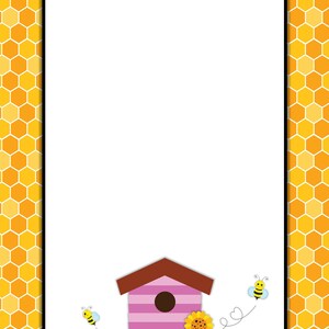 Bee Stationary Printable/honeybee Digital Paper Set/honey Bee Digital ...