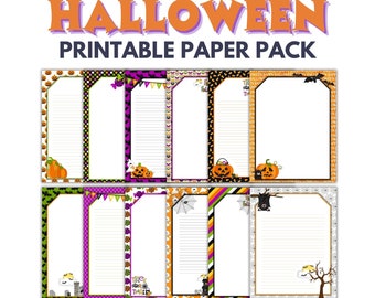 Spooky Halloween Printable Stationery Set for Letter Writing and Kids