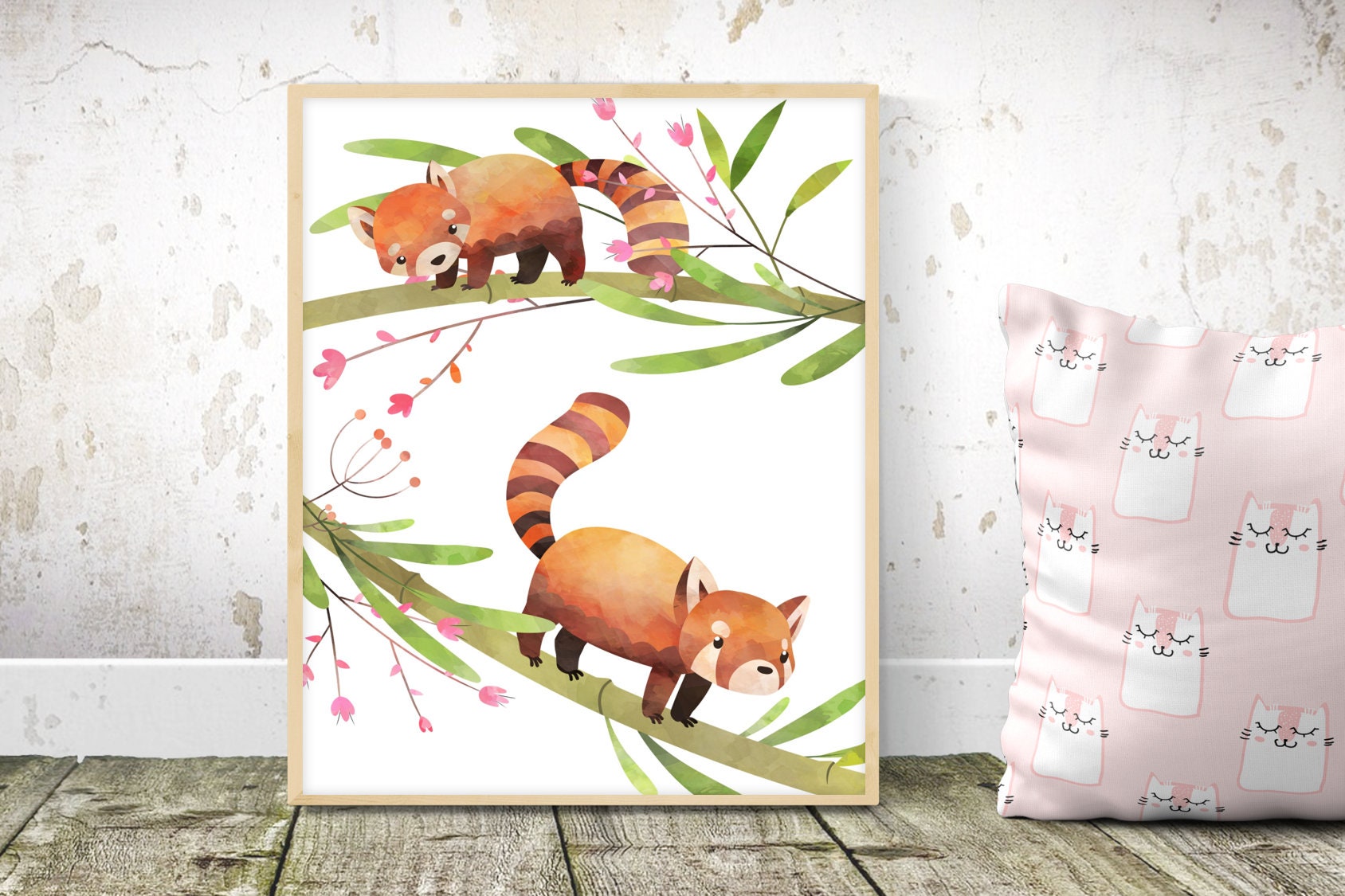 Red Panda Girl's Room Decor Etsy