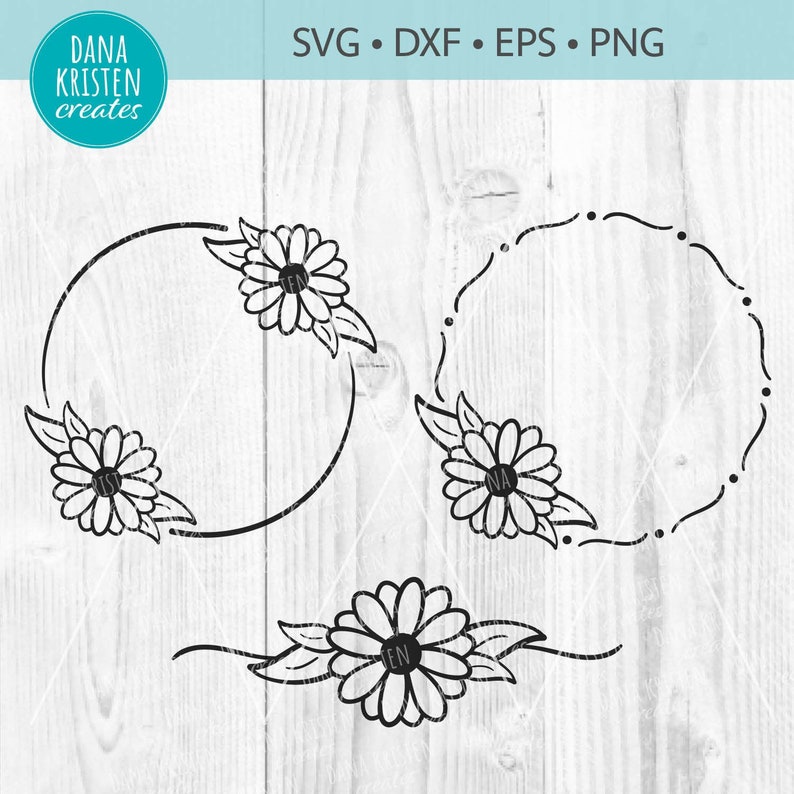 Download Daisy flower bundle SVG daisy floral border cut files ...