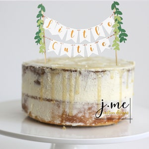Baby Shower Cake Topper Little Cutie Orange Citrus Baby Shower Decor Orange Cutie Banner Cake Topper for Baby Shower Cutie Citrus Fruit