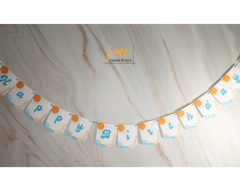 The Big One Birthday Banner First Birthday Decor Bunting Banner for Twobular Birthday Bright Color Beachy Ocean Birthday First Birthday