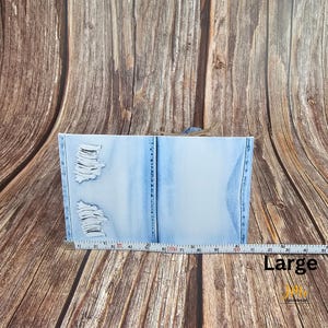 Denim Party Favors Overalls Box Denim and Diamonds Blue Jean Baby Guest Gift image 12