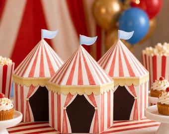 Circus Tent Favor Box for Party Carnival Theme Kid's Party Favor