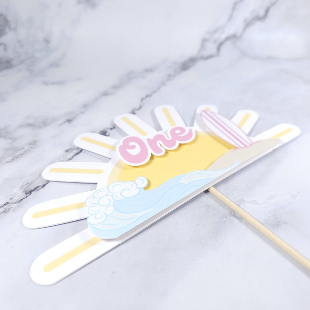 Cake Topper Surfer Girl Big One First Birthday Decor Cake Topper for ...