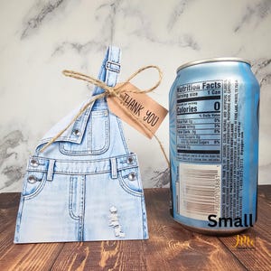 Denim Party Favors Overalls Box Denim and Diamonds Blue Jean Baby Guest Gift image 8