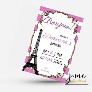 Parisian Birthday, Paris Birthday, Pink and Black Birthday, French Inspired Birthday, Eiffel Tower