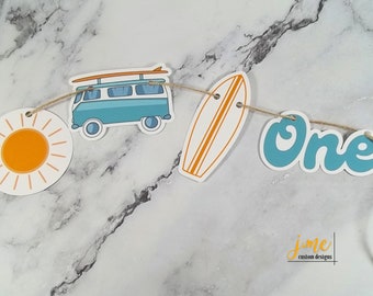 The Big One Birthday Banner First Birthday Decor Surfer Icons Birthday Bright Color Beachy Ocean Birthday Surfer Birthday Beach Party Decor
